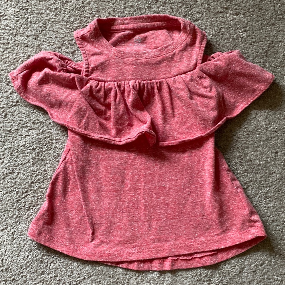 AG cold shoulder top with ruffle